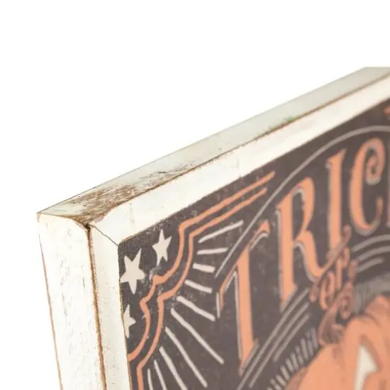 18.75" Trick or Treat Jack O Lantern Halloween Wall Sign {6}