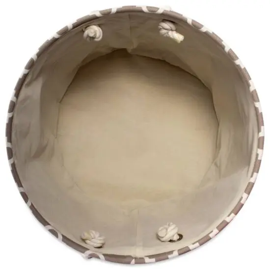 DII&reg; Large Round Polyester Lattice Bin Brown {5}