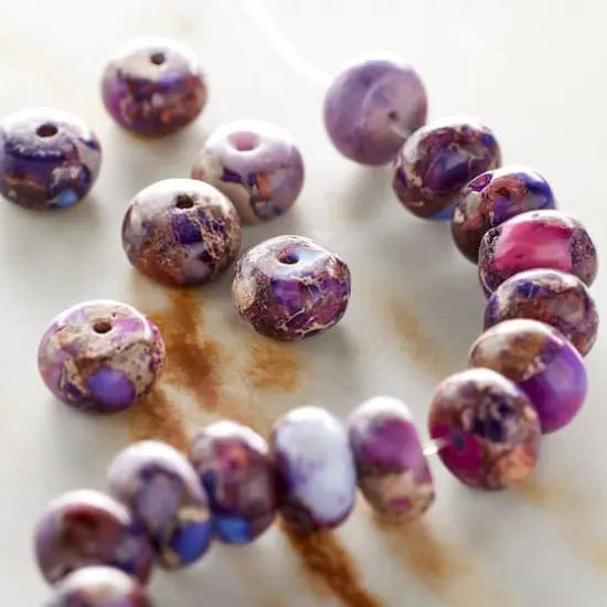 Amethyst Jasper Rondelle Beads, 8mm by Bead Landing&trade; {3}