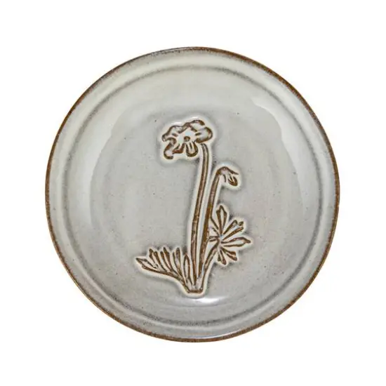 Hello Honey&reg; 5" Cream & Brown Round Reactive Glaze Stoneware Dish Set {9}