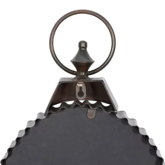 Black Industrial Metal Wall Clock, 21" x 12" {7}