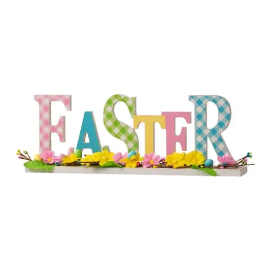Glitzhome&reg; 16" Wooden Easter Table D&eacute;cor {1}