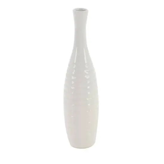 CosmoLiving by Cosmopolitan White Stoneware Modern Vase Set {6}