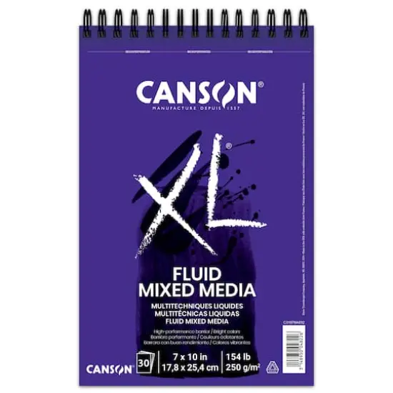 Canson&reg; XL&reg; Fluid Mixed Media Paper Pad, 7" x 10" {1}