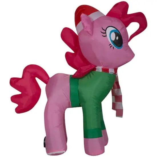 3ft. Airblown&reg; Inflatable Christmas Pinkie Pie with Santa Hat and Green Sweater {3}