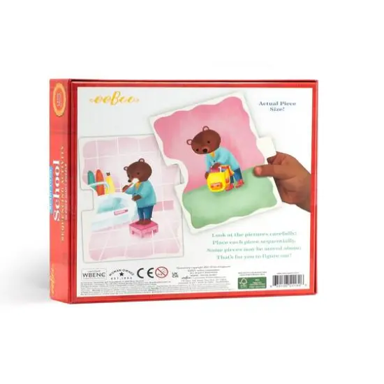 eeBoo Ready to Go School Sequencing Activity 10 Piece Puzzle {6}
