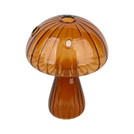5" Amber Glass Mushroom Tabletop D&eacute;cor by Ashland&reg; {4}