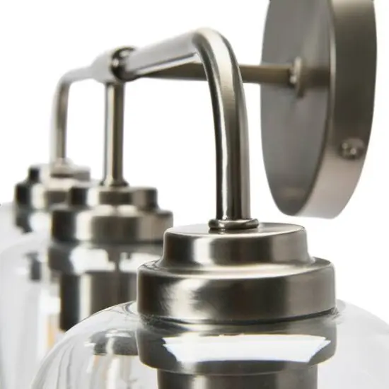 Hello Honey&reg; Robert Stevenson Lighting Holden Metal & Glass 3-Light Vanity Antique Nickel {10}