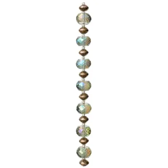 Aqua Metal & Glass Rondelle Beads by Bead Landing&trade; {4}
