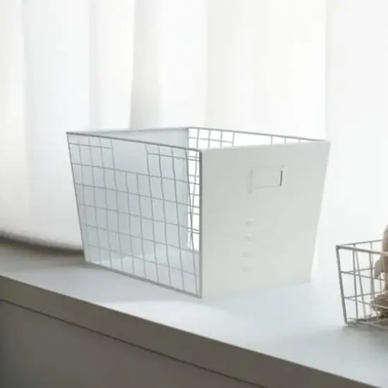 13" White Wire Multifunctional Basket {1}