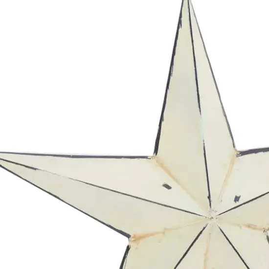 Cream Stars Rustic Metal Wall Decor Set {3}