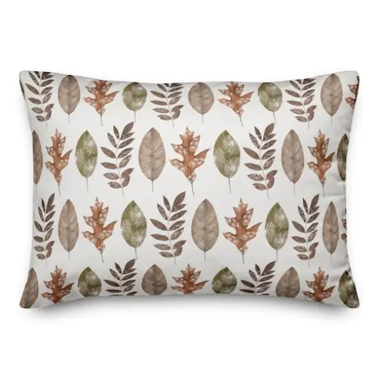 Fall Leaf Pattern Indoor/Outdoor Pillow {1}