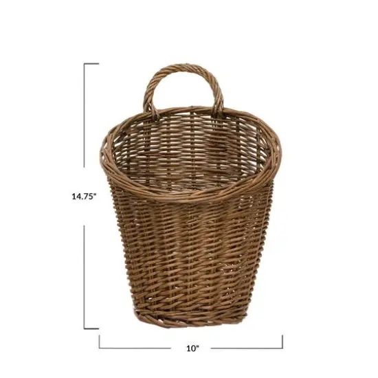 Hello Honey&reg; 15" Rattan Wall Basket with Handle {6}