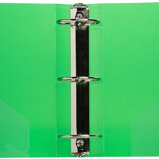 JAM Paper Designders&reg; 3" Green Plastic 3 Metal Ring Binder {3}