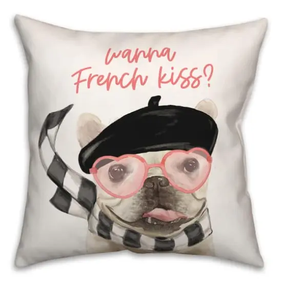 Wanna French Kiss Throw Pillow {3}