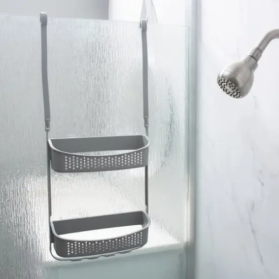 Bath Bliss 2 Way Convertible Shower Caddy Gray {9}