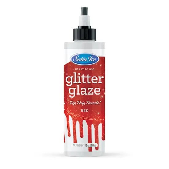 Satin Ice&reg; Glitter Glaze Red {1}