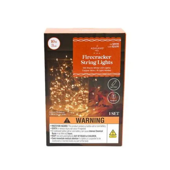 120ct. Warm White LED Firecracker String Lights by Ashland® {4}