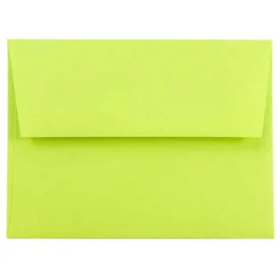 JAM Paper A2 Colored Invitation Envelopes, 50ct. Ultra Lime Green {1}