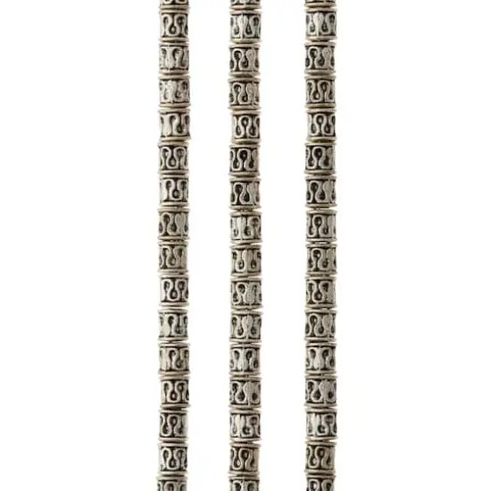 Sterling Silver Plated Snake Design Tube Beads, 6mm by Bead Landing&trade; {1}