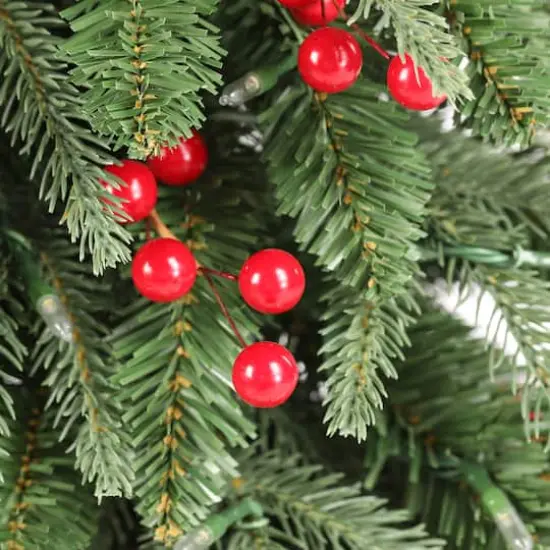 Glitzhome® 6ft Pre-lit Green Artificial Christmas Porch Tree, Warm White Lights {7}