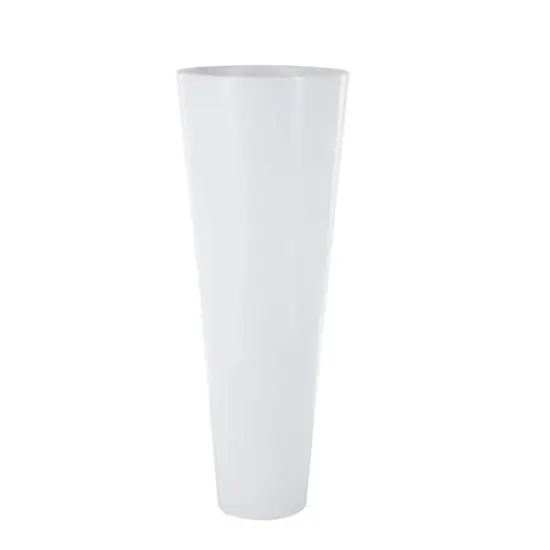 48" White Fiberglass Minimalistic Decorative Vase {1}