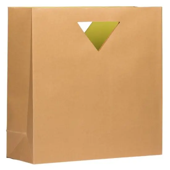 JAM Paper Large Brown Heavy-Duty Die Cut Gift Bags {1}
