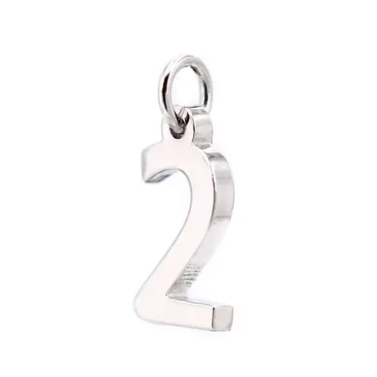 Sterling Silver Number Charm by Bead Landing&trade; 2 {4}