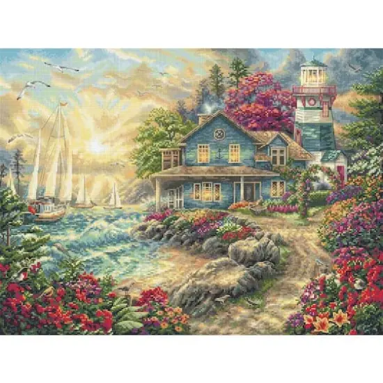 LetiStitch Sunrise by the Sea Counted Cross Stitch Kit {1}