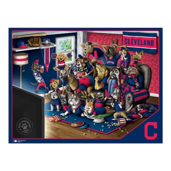 MLB Purebred Fans A Real Nailbiter 500 Piece Puzzle Cleveland Indians {5}