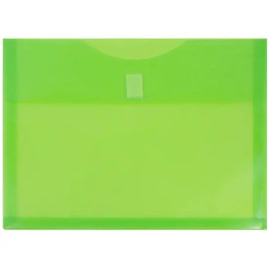 JAM Paper 9.75" x 13" Plastic Hook & Loop Closure Envelopes, 12ct. White {2}