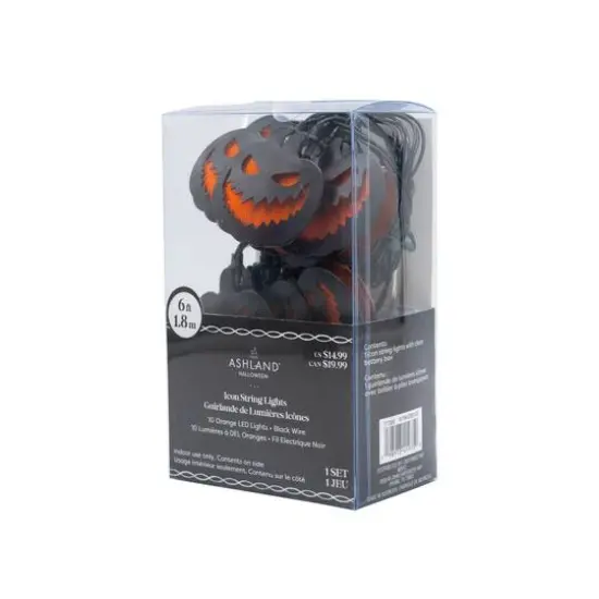 10ct. Jack-O'-Lantern LED Icon String Lights by Ashland&reg; {5}