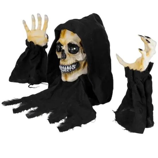 8" LED Lighted Grim Reaper with Sound Outdoor Halloween Decoration {5}