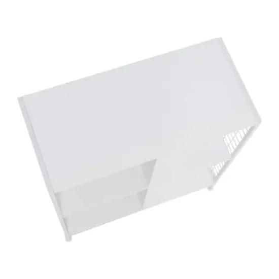 Household Essentials 28" 4-Compartment Trellis Storage Bookshelf White {8}