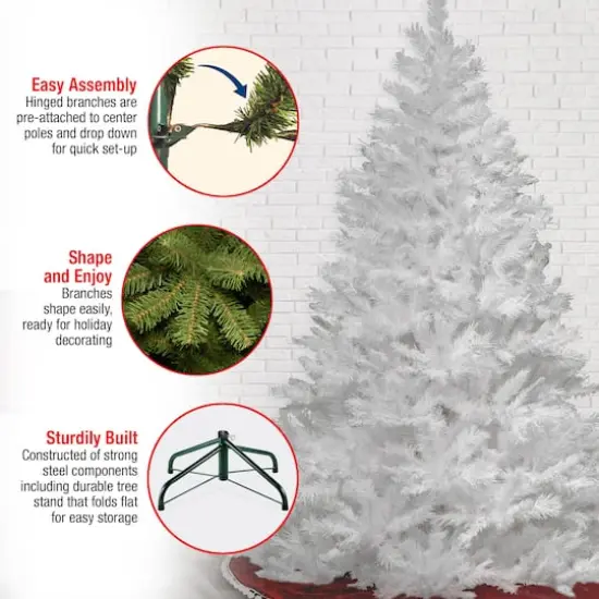 7.5ft. Unlit Winchester White Pine Full Artificial Christmas Tree {7}