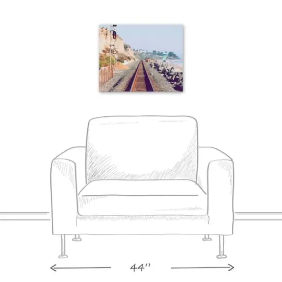 Beachside Railroads 20" x 16" Canvas Wall Art {4}