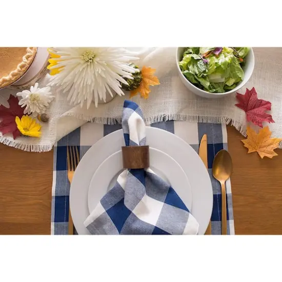 DII&reg; Buffalo Check Oversized Napkin, 6ct. Navy/White {7}