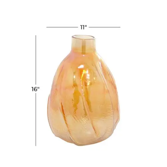 CosmoLiving by Cosmopolitan 16" Gold Glass Contemporary Vase {7}