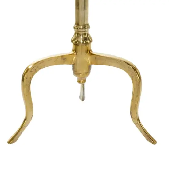 25" White Contemporary Marble Accent Table {5}