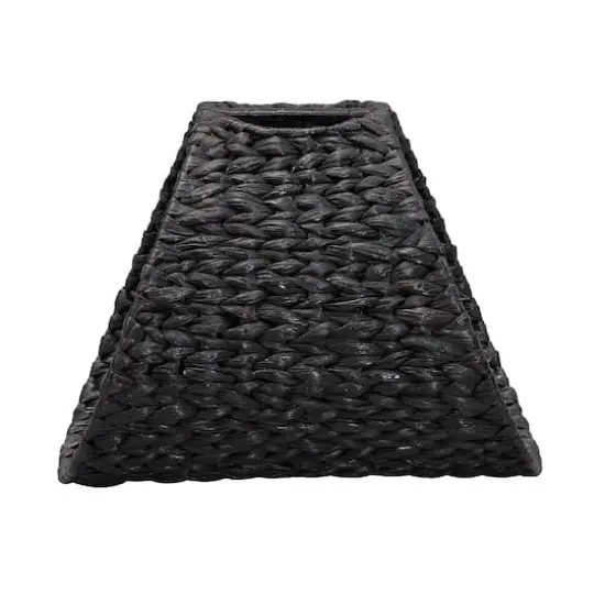 Household Essentials 15.5" Oval Hyacinth Magazine Rack Black {8}