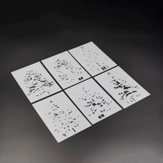 4" x 6" Christmas Tree Stencil Set by Recollections&trade; {3}