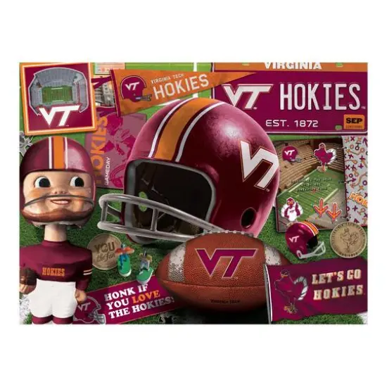 College Team Retro Series 500 Piece Puzzle Virginia Tech Hokies {5}