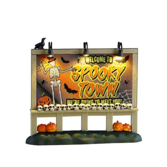 Lemax&reg; Spooky Town&reg; Welcome to Spooky Town Sign {1}
