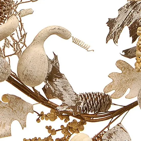 6ft. White Pumpkin and Pinecone Garland {6}