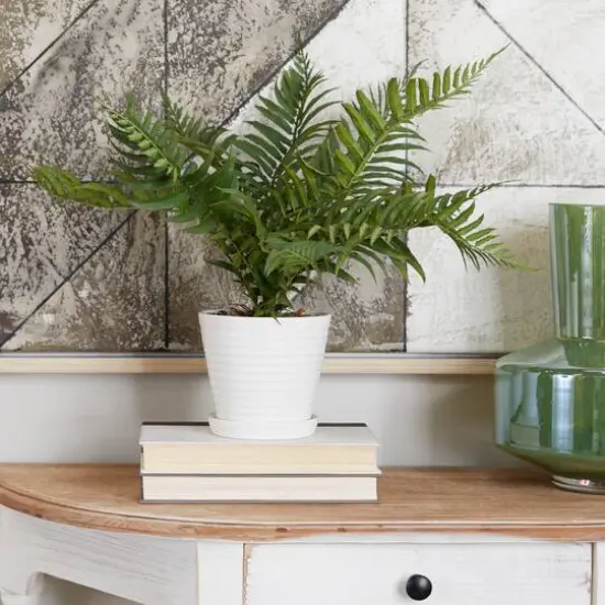 White Traditional Floral and botanical Artificial Foliage, 19" x 23" x 14" {8}