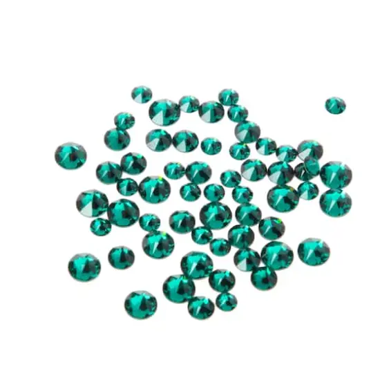 Round Flatback Austrian Crystals Mix by Bead Landing&trade;, 60ct. Emerald {1}