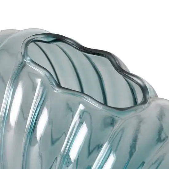 American Art Decor Sea Scallops Azure Glass Vase Set Blue {5}