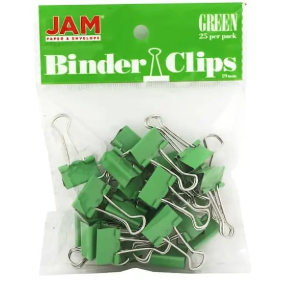 JAM Paper Desk Essentials Paper Clips & Binder Clips Kit Green {5}
