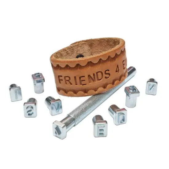 Realeather&reg; Alphabet & Numbers Leather Stamp Set {4}