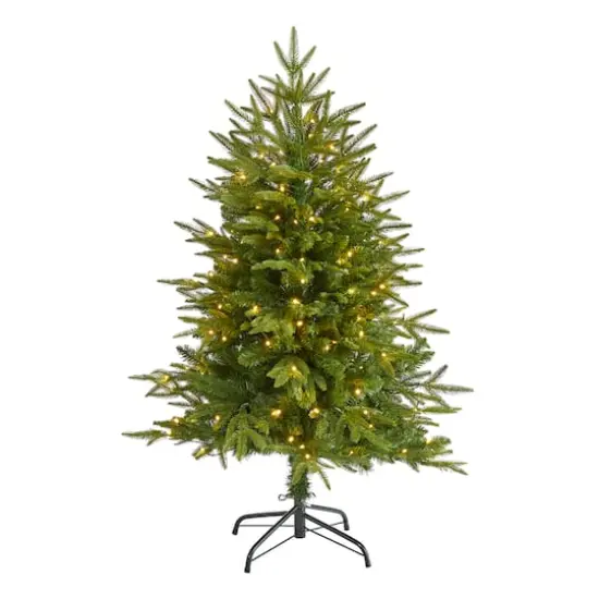 4ft. Pre-Lit Colorado Mountain Fir Artificial Christmas Tree, Clear LED Lights {1}
